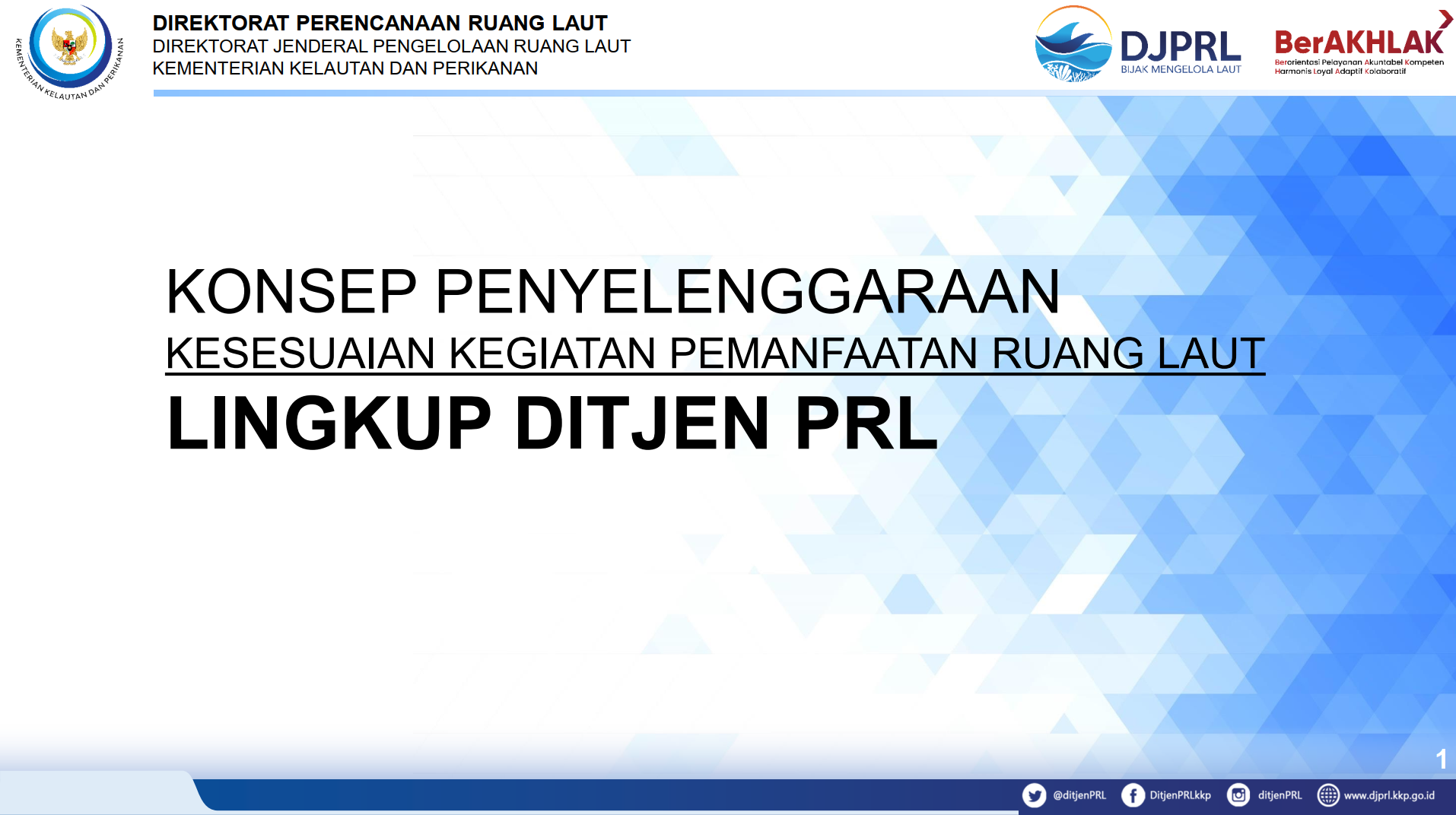 Konsep Penyelenggaraan Kesesuaian Kegiatan Pemanfaatan Ruang Laut Lingkup Ditjen PRL