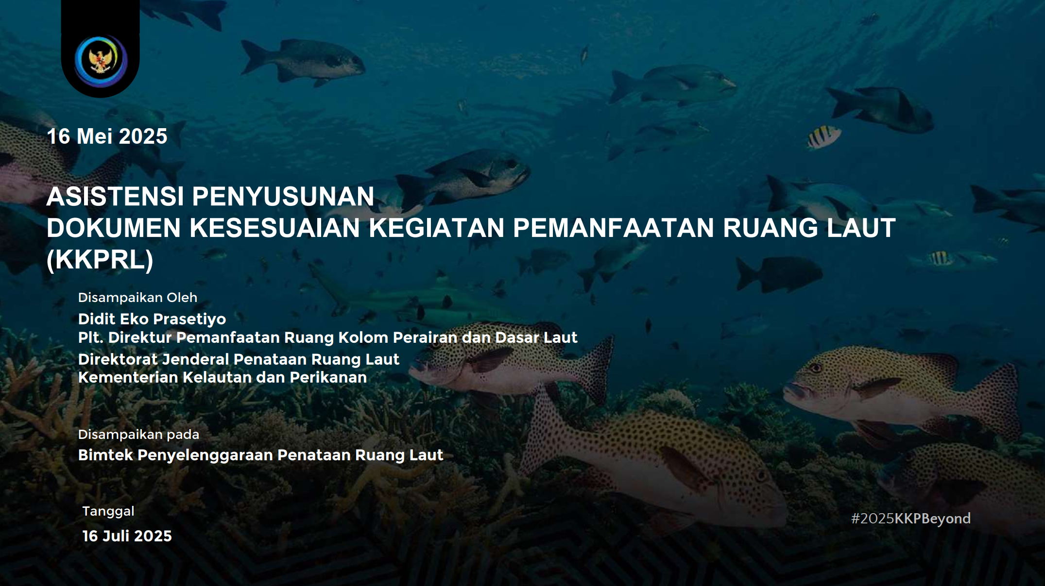 Asistensi Penyusunan Dokumen Kesesuaian Kegiatan Pemanfaatan Ruang Laut (KKPRL)